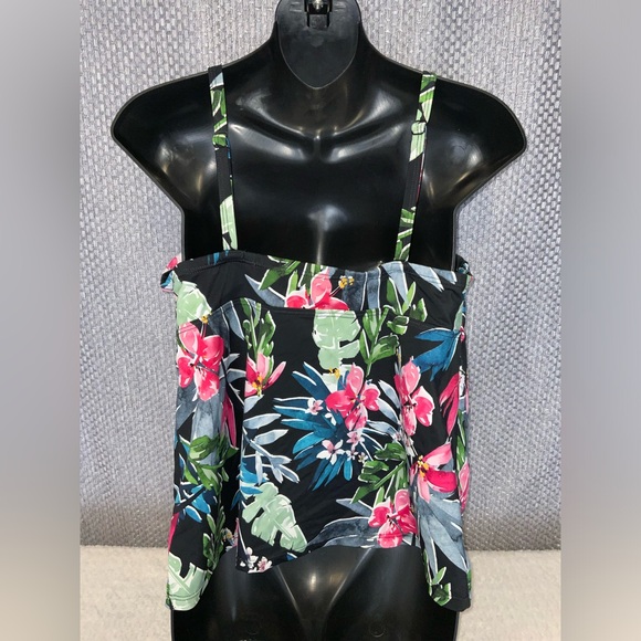 Swimsuits For All Women's Plus Size Adjustable Relaxed Fit Tie Front - Picture 4 of 11